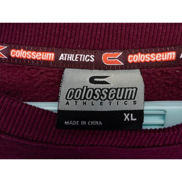 Vintage Virginia Tech Hokies Sweatshirt Mens XL Maroon Red Embroidered Logo NCAA - Picture 2 of 9